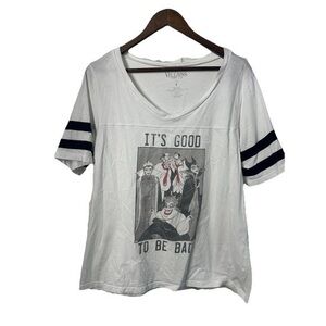 Disney Villains White and Black Striped Tee